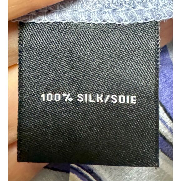 LAFAYETTE 148 100% Silk Sheer Long Sleeve Blouse, Edward Wilkerson, Sz 10 - Picture 8 of 9